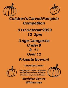 Children's carved pumpkin competition poster
